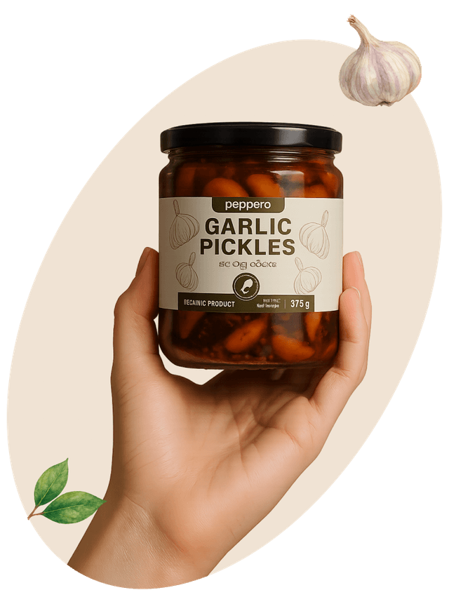 Peppero Garlic Pickles Jar